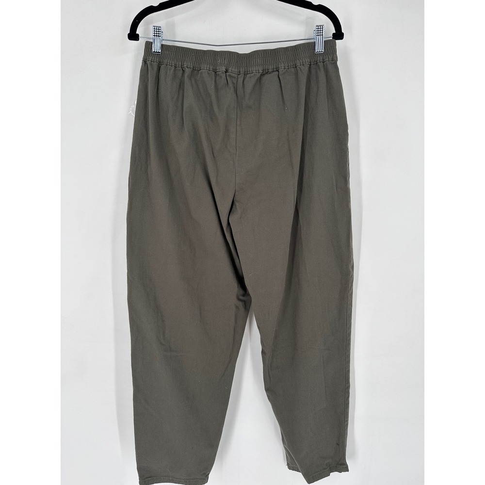 NWT BCBG Generation Women's High‎ Rise Barrel Leg Pants Olive Green Size M - Picture 2 of 9